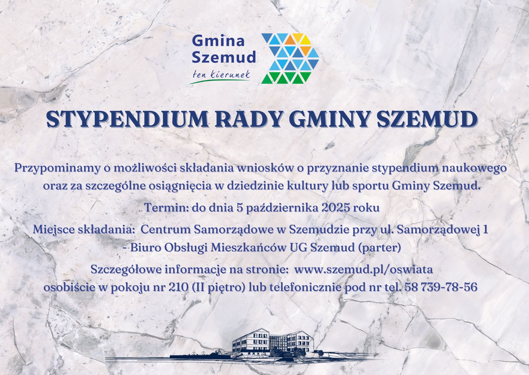 PRZYPOMNIENIE O STYPENDIACH RADY GMINY SZEMUD