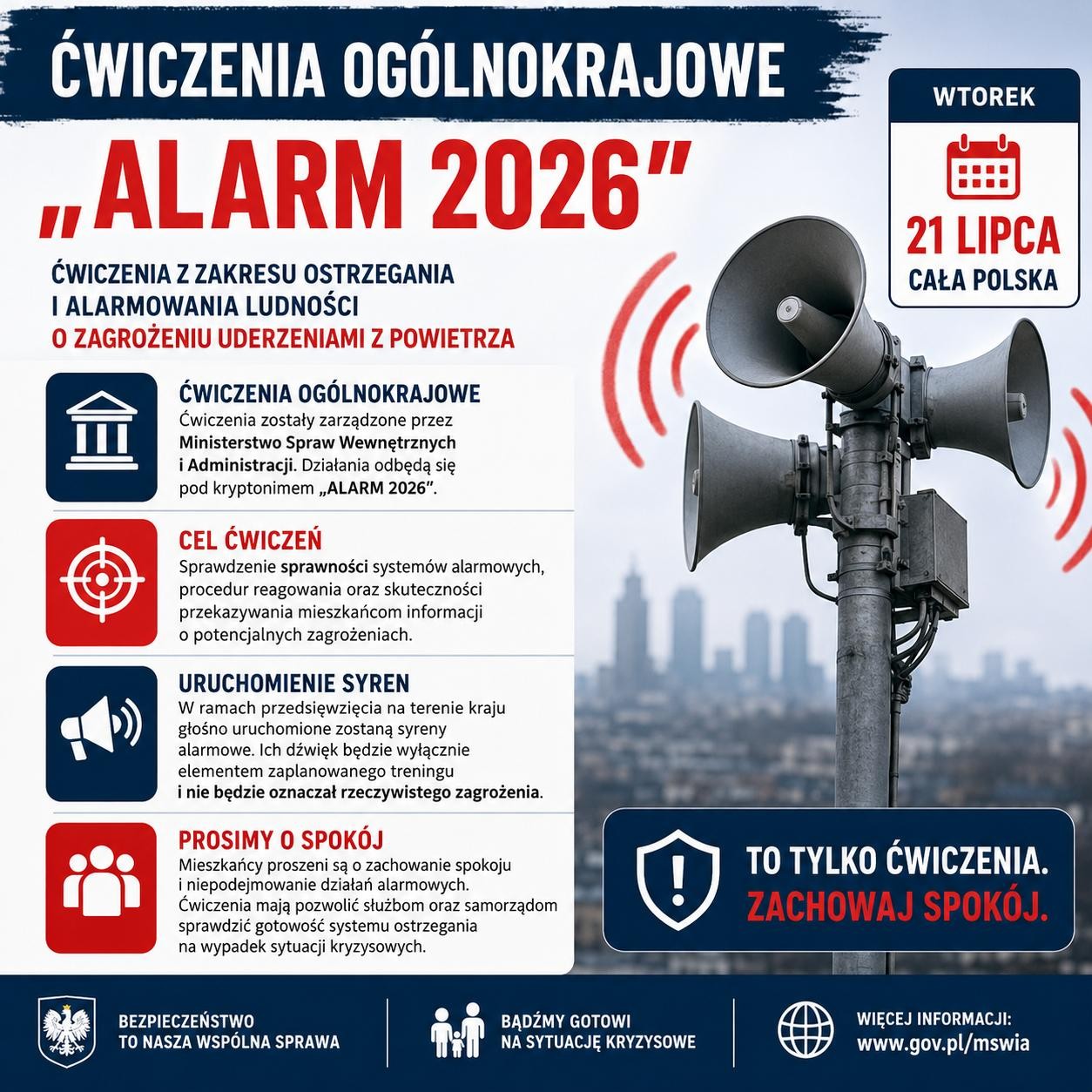 SYRENY ALARMOWE - ĆWICZENIA